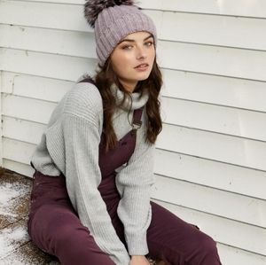 Kyi Kyi Fold It Up Fox Fur Beanie